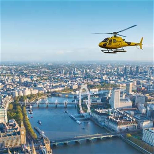 heli flight over London heli flight over London